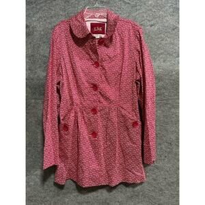 Vintage Live A Little Dress Womens Large Geometric Pockets Housewife Trad Wife